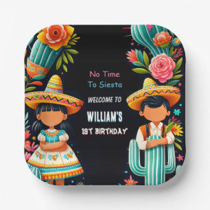 Assiettes En Carton fun cactus mignon uno taco première fête 1er anniv