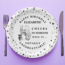 Fun Elephant Anniversaire Plaques papier de fête