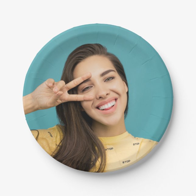 Assiettes En Carton Fun Personnalisé Votre Visage Photo Personnalisée  (Devant)