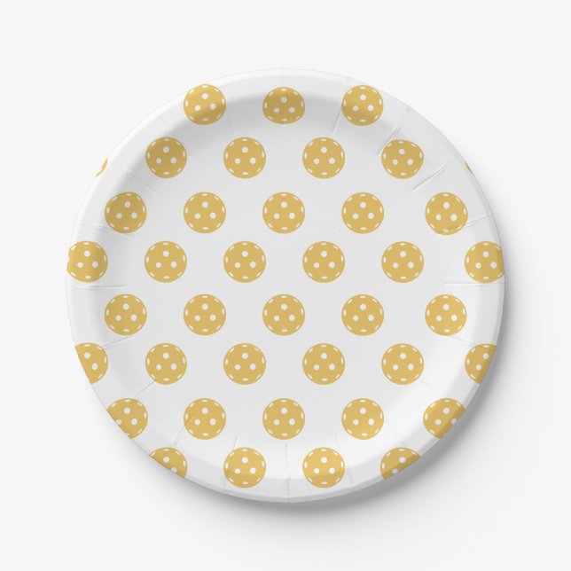 Assiettes En Carton Fun Pickleball Motif Pickleball Party (Devant)