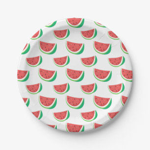 Assiettes En Carton Fun Watermelon Motif