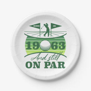 Assiettes En Carton Funny 1963 Golfer 60e anniversaire