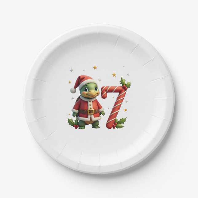 Assiettes En Carton Funny 67 Meme Turtle Christmas PJm Men Women Famil (Devant)