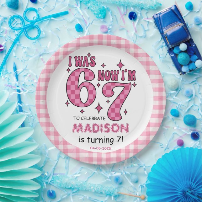 Assiettes En Carton Funny 7th Birthday | “I Was 6, Now 7” Party (Fête)