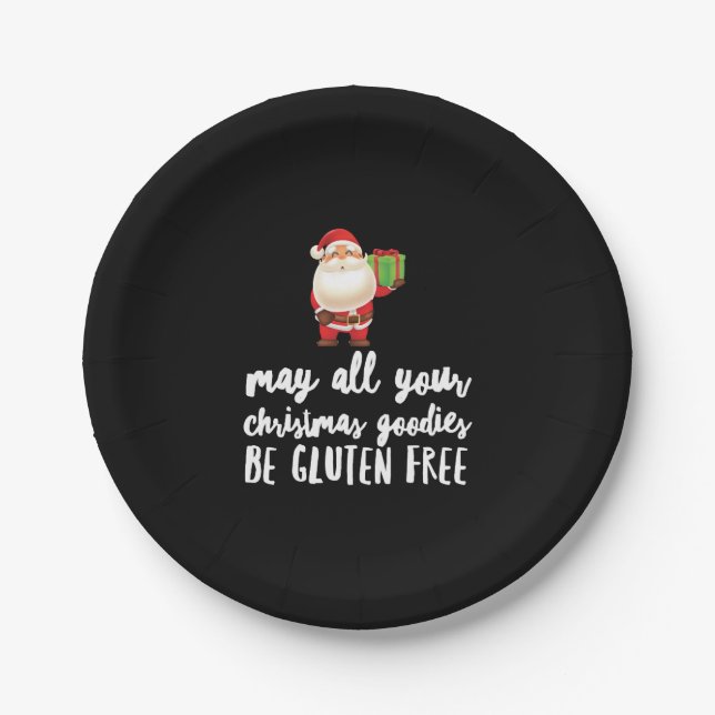 Assiettes En Carton Funny Christma Gluten Free (Devant)