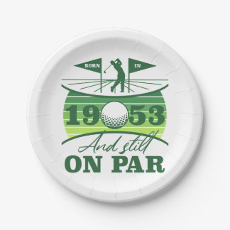 Assiettes En Carton Funny Golfer 1953 70e anniversaire