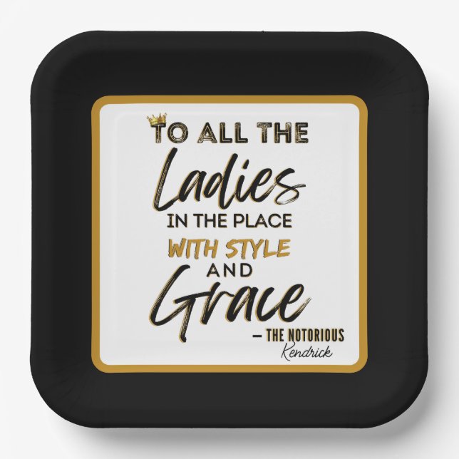 Assiettes En Carton Funny Old School Hip hop des années 90 Anniversair (Recto)