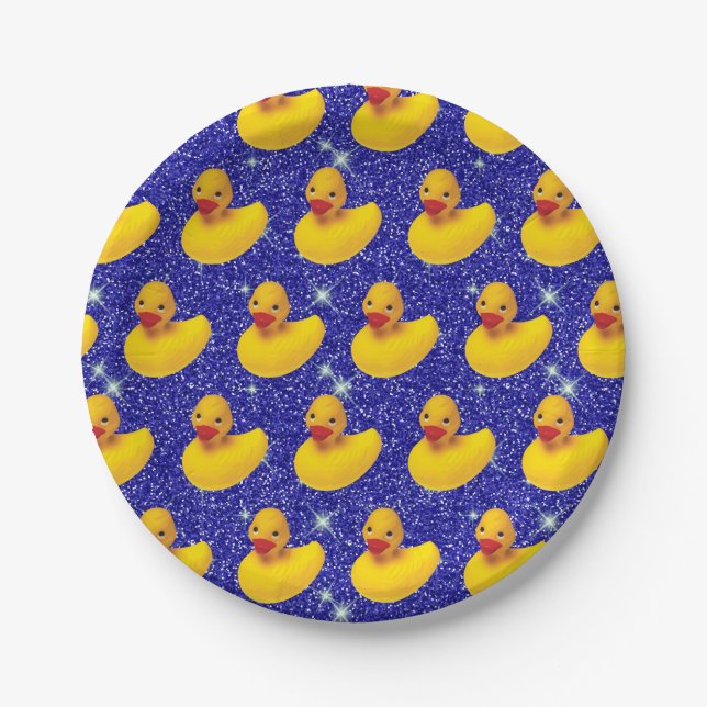 Assiettes En Carton Funny Rubber Ducks Yellow Duckie Farm Amoureux des (Devant)