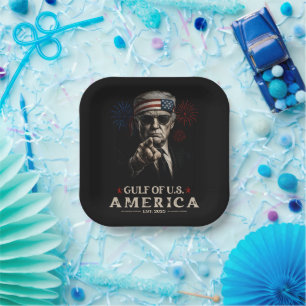 Assiettes En Carton Funny Trump Golfe Des USA Amérique 2025 4 juillet