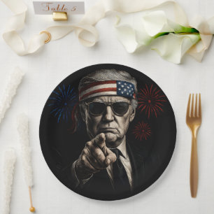 Assiettes En Carton Funny Trump Golfe Des USA Amérique 2025 4 juillet
