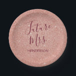 Assiettes En Carton Futur Mme Rose Gold Blush Pink Sparkle Parties sci<br><div class="desc">Futur Mme - Bride Faux Sparkle et Rose de Parties scintillant Gold - Plaques en papier rose et bordeaux qui sont parfaites pour une soirée Rose or ou rose pâle. Cette future Mme Papier Plaque est parfaite pour une soirée bachelorette. Le nom de la mariée peut être mis à jour...</div>