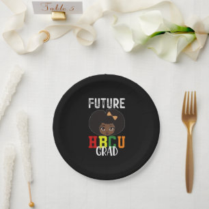 Assiettes En Carton Future diplômée d'une HBCU Fille Remise des diplôm