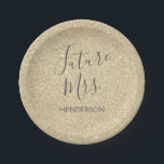 Assiettes En Carton Future Mme Elegant Gold Sparkle Parties scintillan<br><div class="desc">Future Mrs - Bride Faux Sparkle et Parties scintillant élégantes Plaques en papier or qui sont parfaites pour une soirée moderne Bachelorette. Cette future Mme Papier Plaque est parfaite pour une soirée bachelorette. Le nom de la mariée peut être mis à jour sur cette plaque.</div>