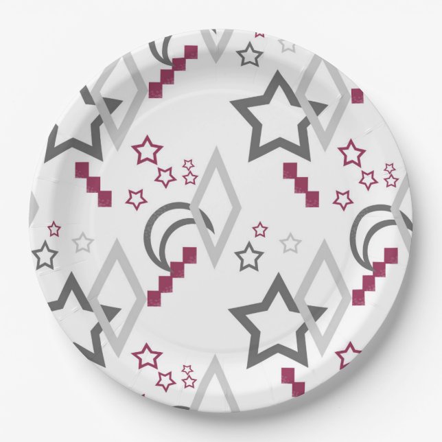 Assiettes En Carton FuzzyFoxArt (Devant)