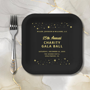 Assiettes En Carton Gala événement Charity Ball collecte de fonds Blac