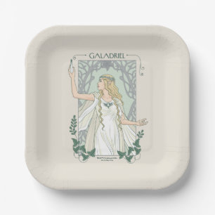 Assiettes En Carton Galadriel Lumière de Valinor Graphique