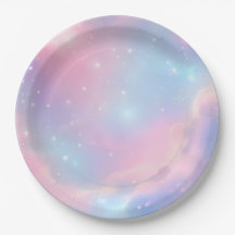 Galaxie Cosmique Étoilée Bleue Rose Pastel Magique