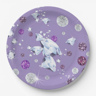 Assiettes En Carton Galaxie de diamant 2