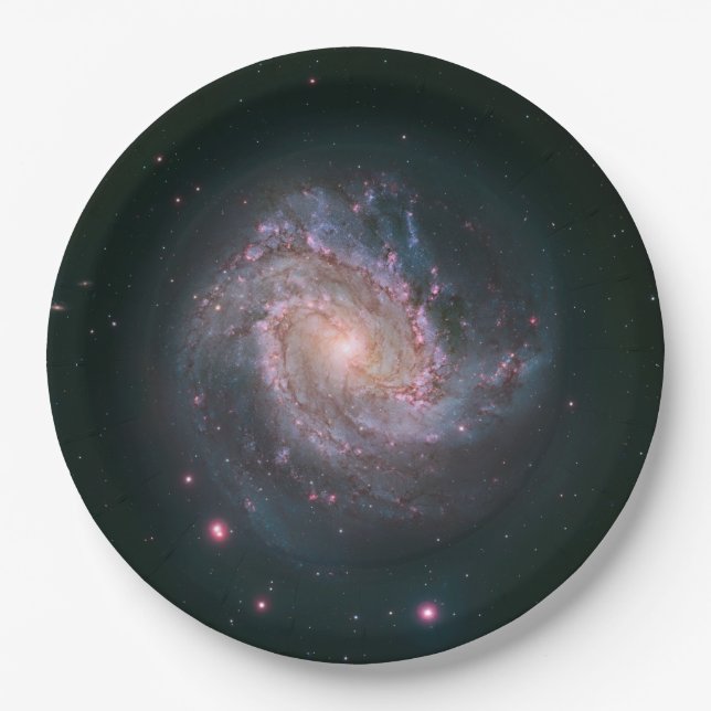 Assiettes En Carton Galaxie spirale M83 (NASA) (Devant)