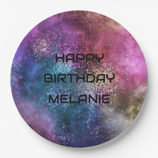 Assiettes En Carton Galaxy Joyeux anniversaire