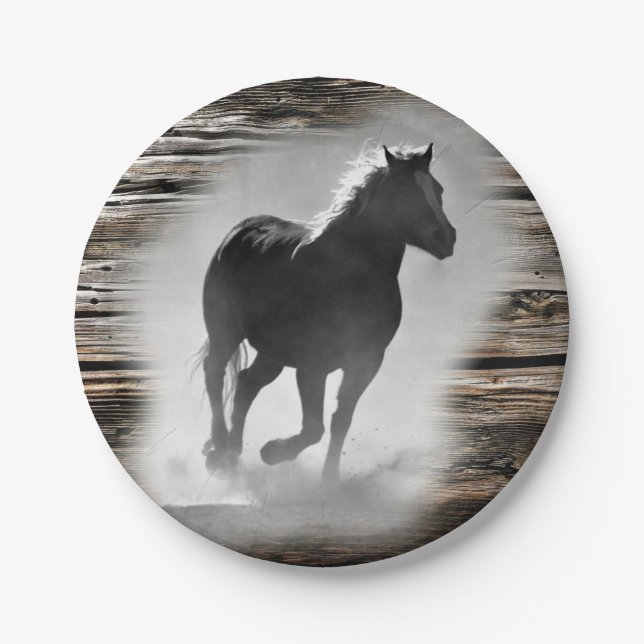 Assiettes En Carton Galloping de Wild Horse (Devant)