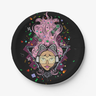 Assiettes En Carton Gamer fille