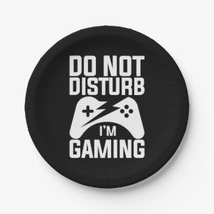 Assiettes En Carton Gamer Gift Ne Pas Disturper Je Suis En Train De
