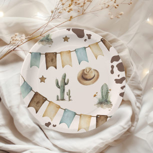 Assiettes En Carton Garçon du Far West Premier Rodéo fête d'anniversai