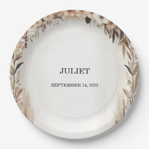 Assiettes En Carton Garden Spring Boho Boho Fête des mariées rustique