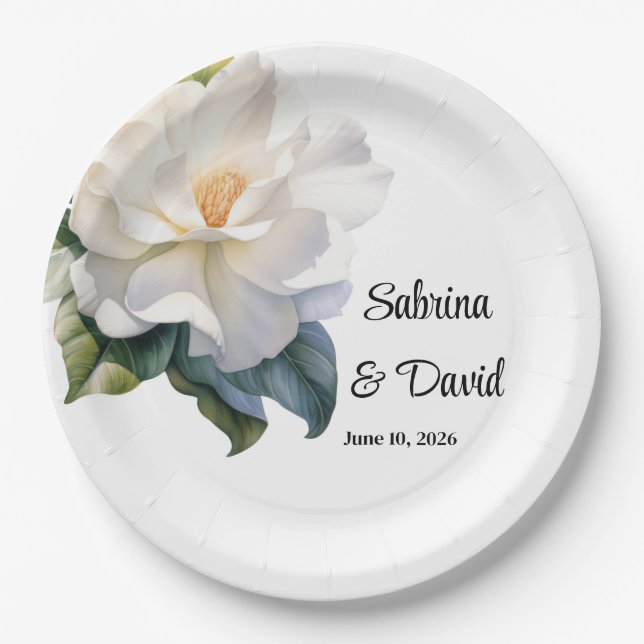 Assiettes En Carton Gardenia  (Devant)