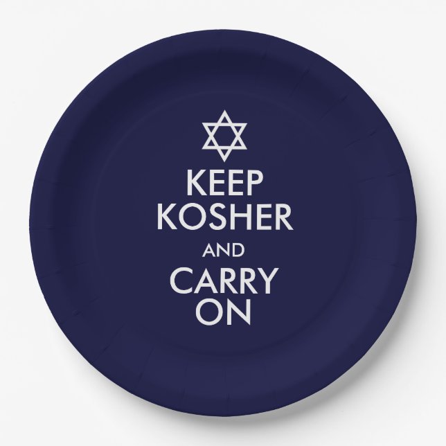 Assiettes En Carton Garder Kosher et continuer (Devant)