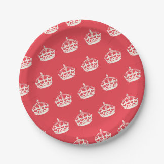 Assiettes En Carton Gardez les plaques à papier rouges calmes de fête