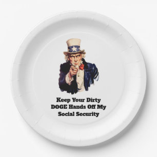 Assiettes En Carton Gardez vos mains sales sur mon assurance sociale