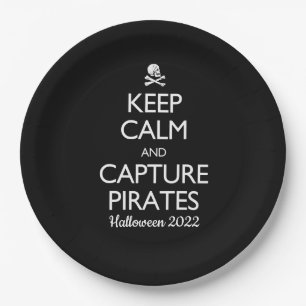 Assiettes En Carton Gardez votre calme et capturez les pirates