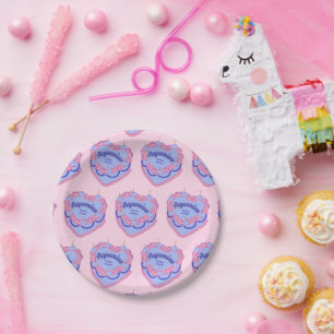 Assiettes En Carton Gâteau d'anniversaire Coquette du zodiaque Verseau