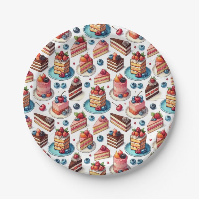 Assiettes En Carton Gâteau dans votre visage (Devant)