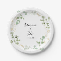 Gâteau Mariage de farine d'or Confetti Eucalyptus