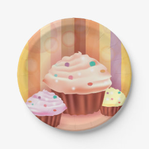 Assiettes En Carton Gâteaux Fantaisie Colorés Sucrés