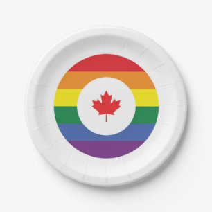 Assiettes En Carton Gay pride canadien