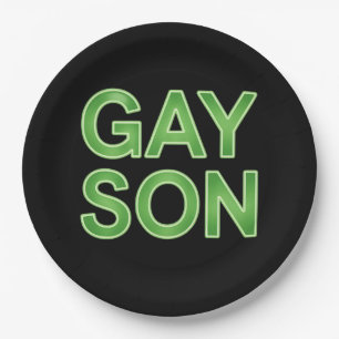 Assiettes En Carton Gay Son Funny LGBTQ Pride