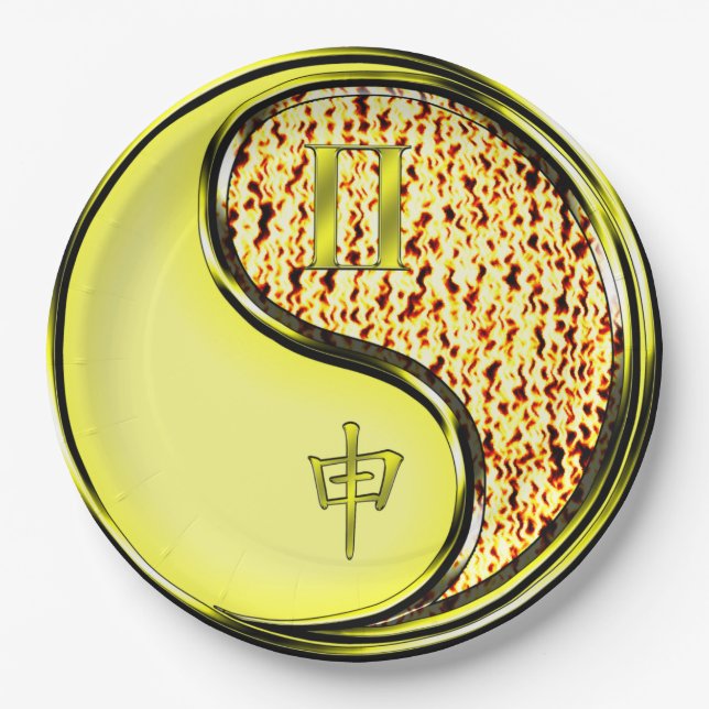 Assiettes En Carton Gemini & Fire Monkey (Devant)