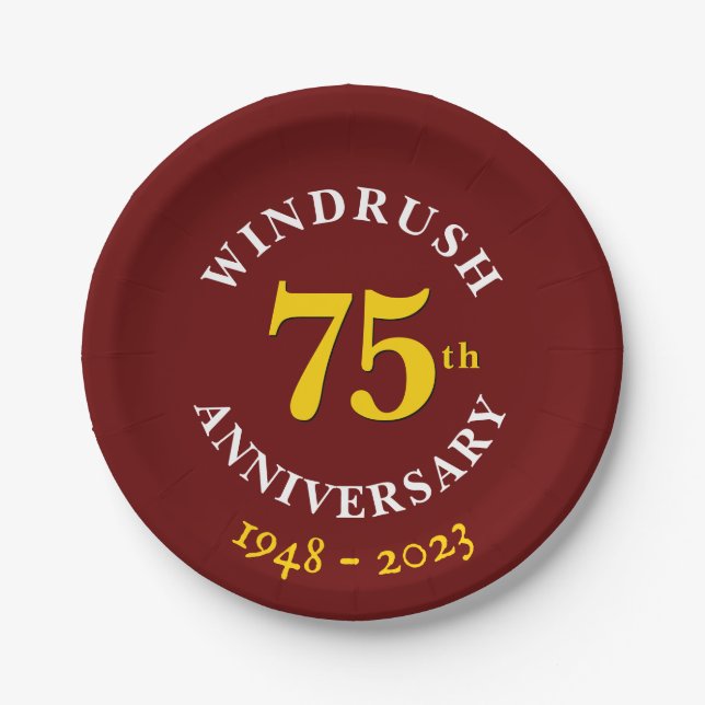 Assiettes En Carton Génération Windrush 75e anniversaire (Devant)