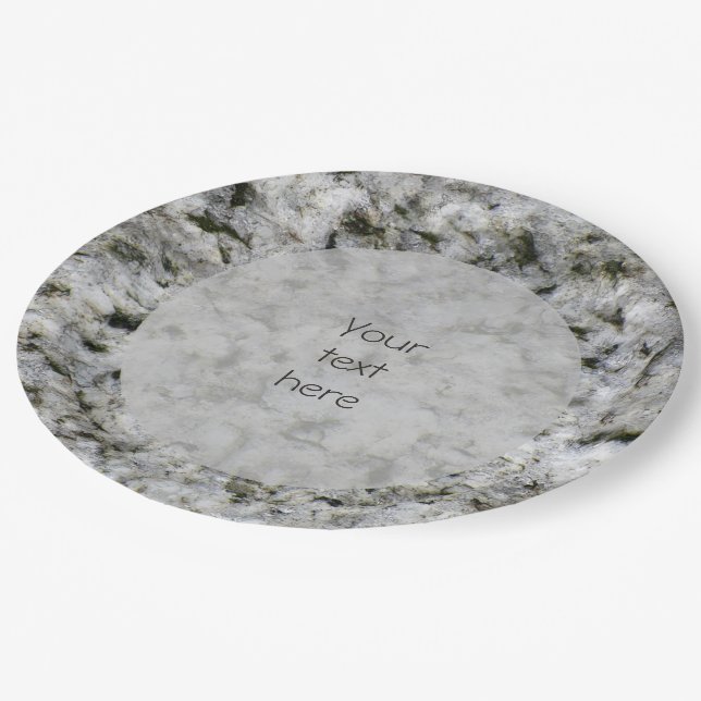 Assiettes En Carton Géologie White Granite Rock Textes (Angle)