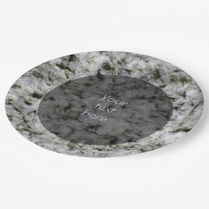 Assiettes En Carton Géologie White Granite Rock Texture n'importe quel