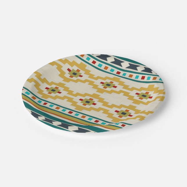 Assiettes En Carton Géométrie du sud-ouest III (Angle)