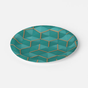 Assiettes En Carton géométrique