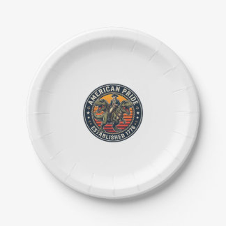 Assiettes En Carton George Washington patriote chevauchant le T-rex am