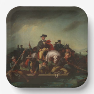 Assiettes En Carton George Washington traversant la rivière Delaware