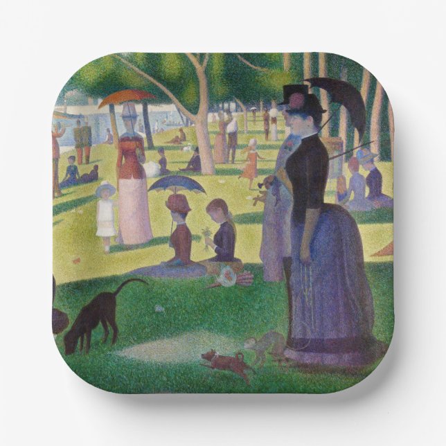 Assiettes En Carton Georges Seurat - Un dimanche sur La Grande Jatte (Recto)