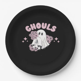 Assiettes En Carton Ghouls veut juste s'amuser Halloween Art Basic Sty